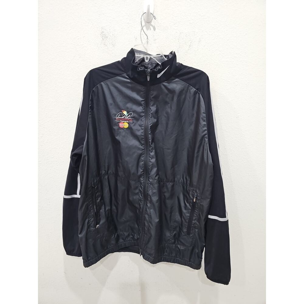 Vtg Nike Jacket Men XL Arnold Park Lightweight Windbreaker Black